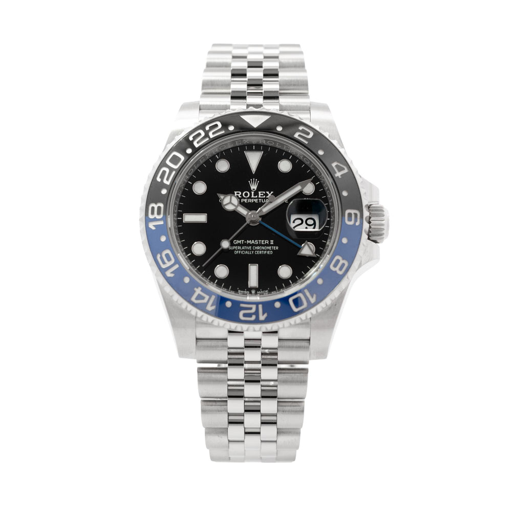 Rolex GMT Master II Batgirl SS 126710BLNR B&P