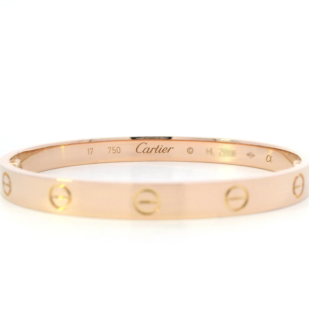 Cartier Love Bracelet 18kr Sz 17
