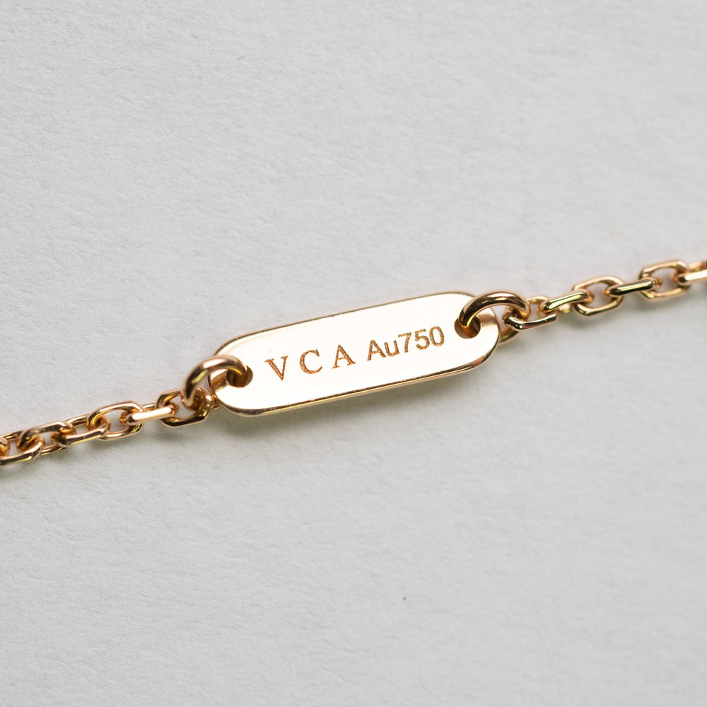 Van Cleef & Arpels 18k 1-Motif MOP Alhambra Necklace