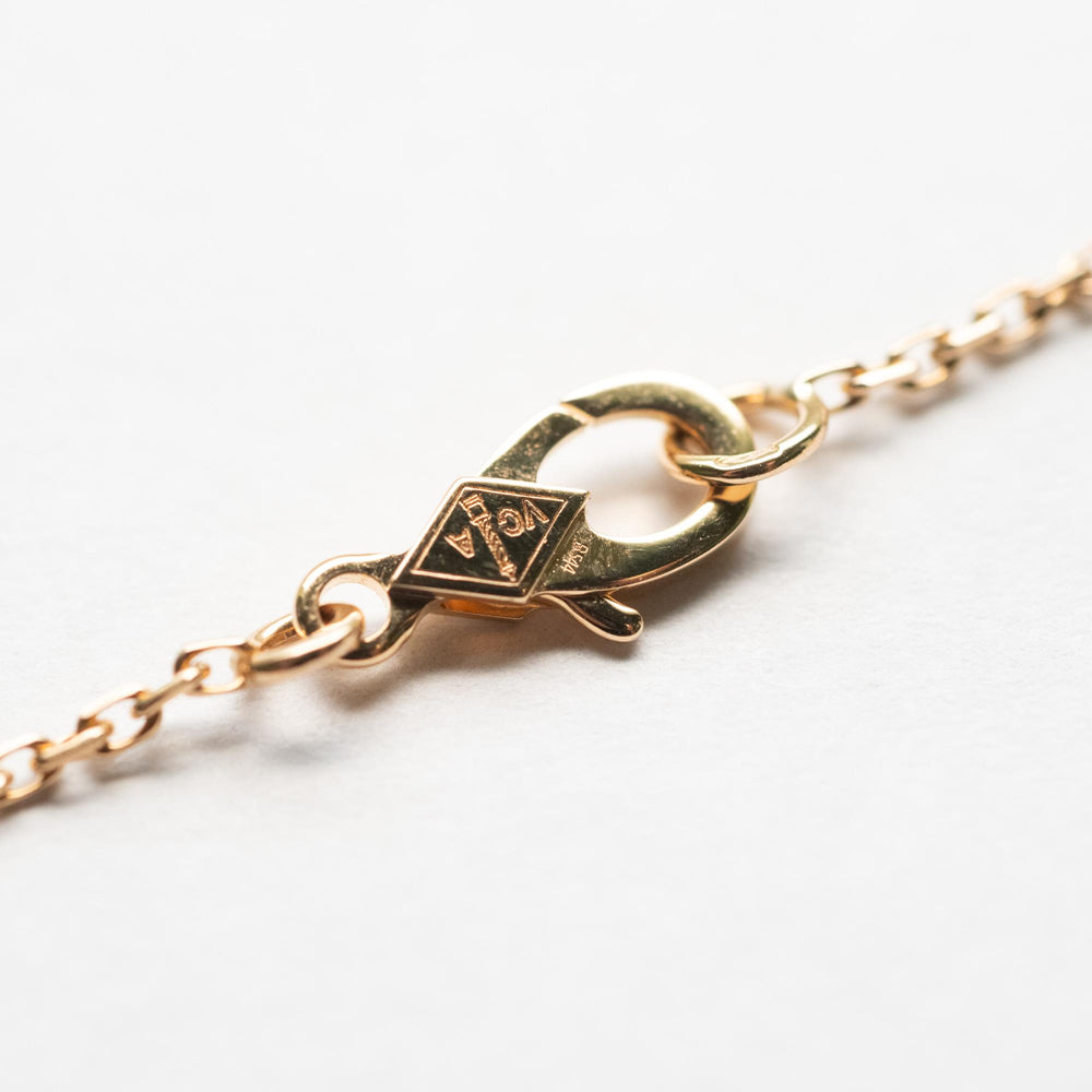 Van Cleef & Arpels 18k 1-Motif MOP Alhambra Necklace