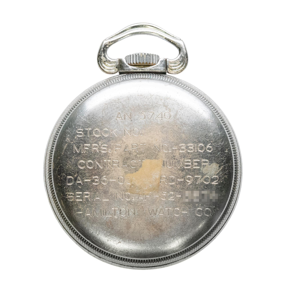 Hamilton GCT AN 5740 SS WWII Military Pocket Watch