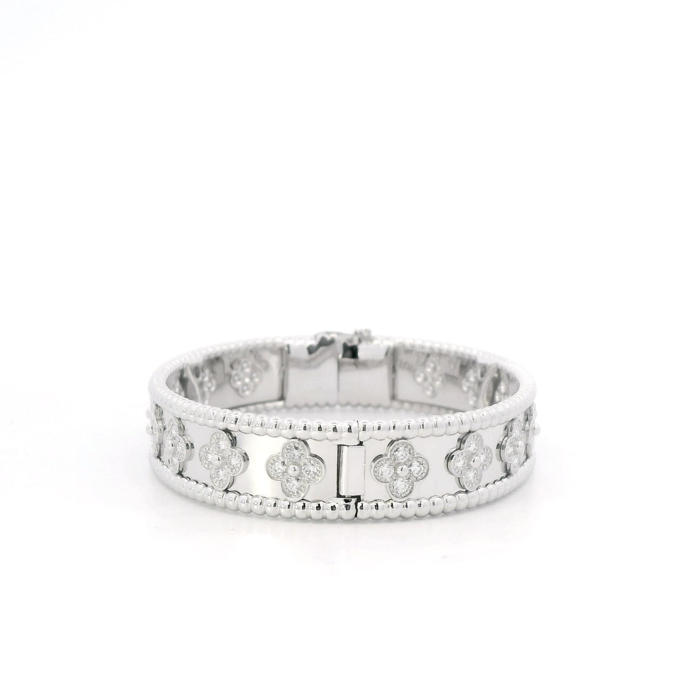 VCA Perlee Clovers Diamond bracelet XS(14.5cm) 18kw pap