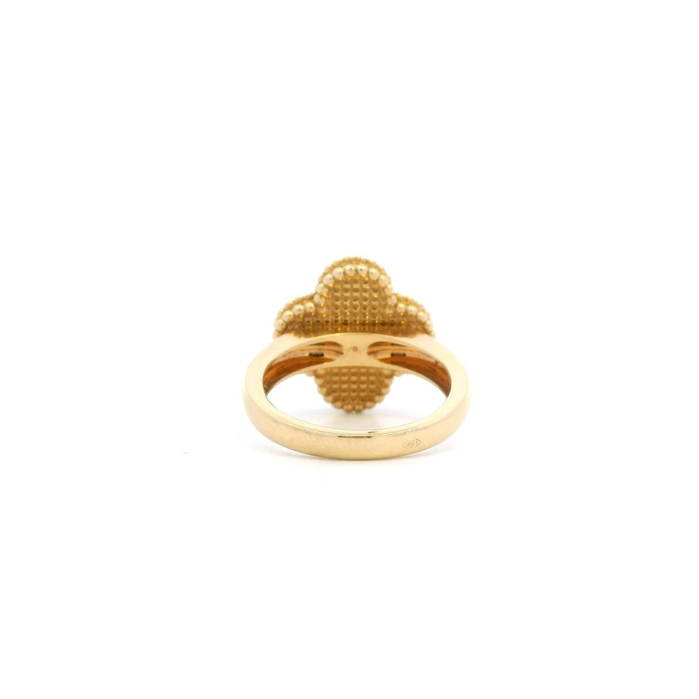Van Cleef & Arpels Vintage Alhambra dia0.5ct/onyx YG Ring