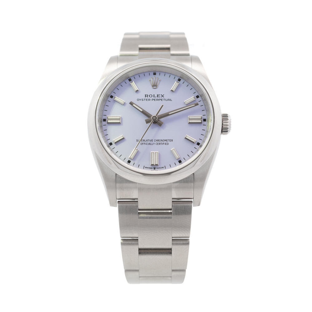 Rolex OP 36mm SS Lavender Dial 126000 card