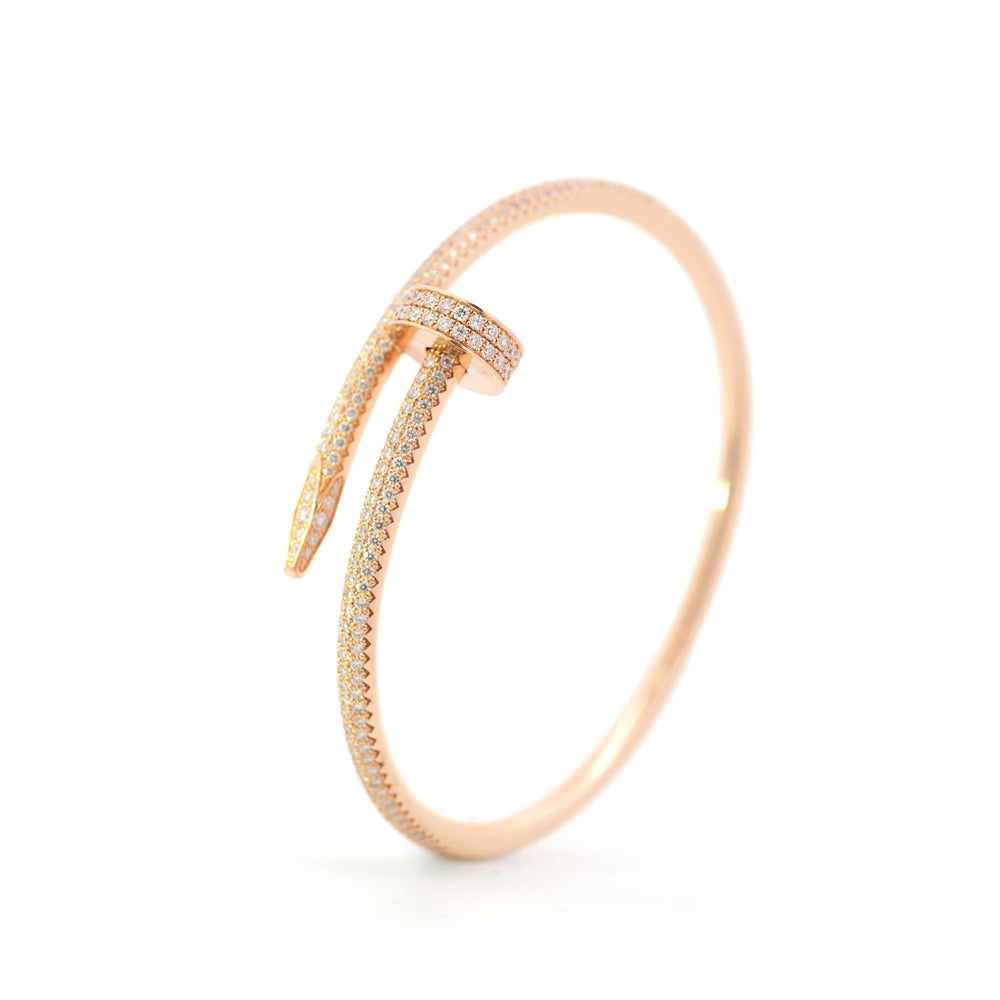 Cartier Juste Un Clou Pave Diamond Bracelet Sz 16 18ky