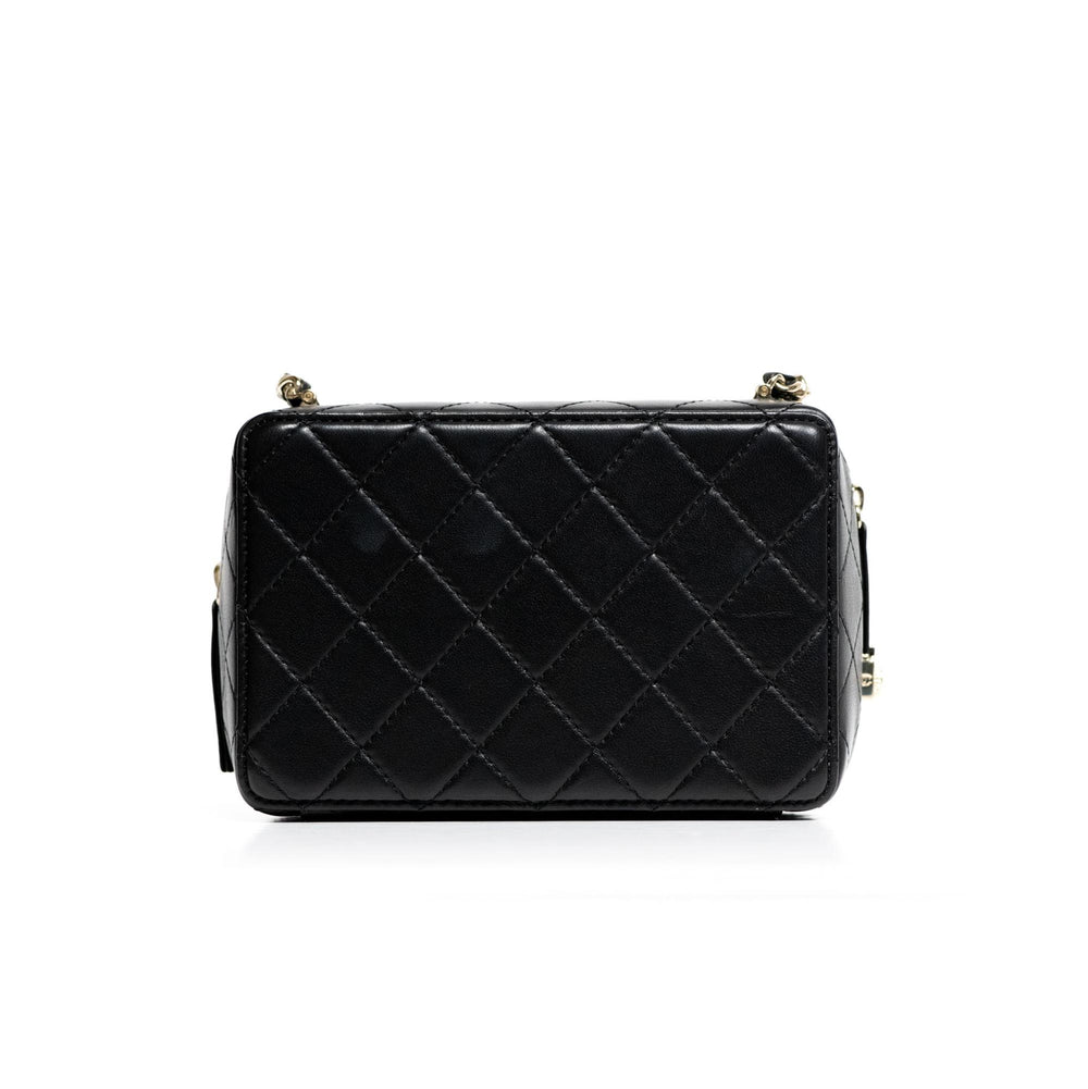 Chanel Black Lambskin Quilted Coco Click Camera Bag