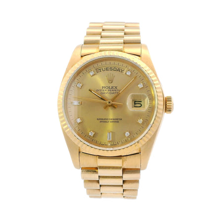 Rolex Day-Date 36mm 18ky 18038 Diamond Dial