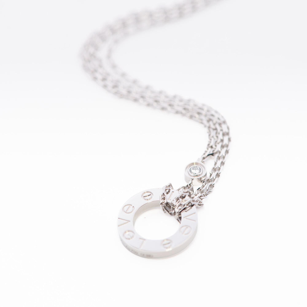 Cartier Love Pendant 2 Diamond 18kWG pap