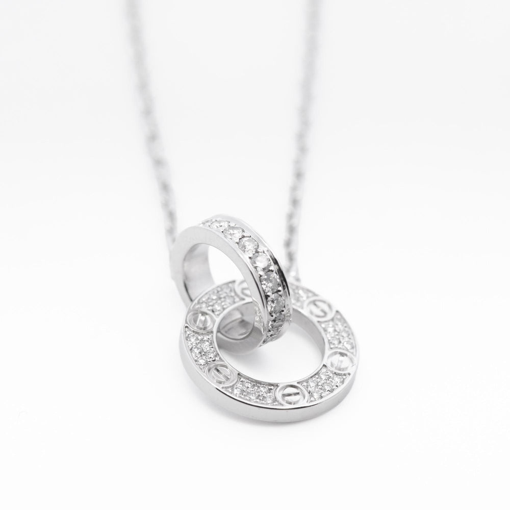 Cartier Love Pendant Paved 18kw Diamonds