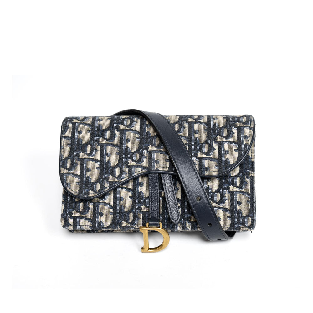 Christian Dior Renew Oblique Jacquard Saddle Belt Bag