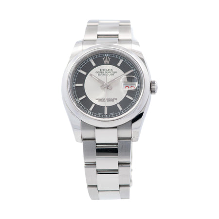 Rolex 36mm Datejust SS Tuxedo Dial 116200