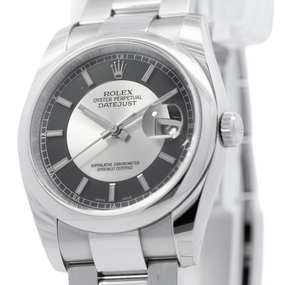 Rolex 36mm Datejust SS Tuxedo Dial 116200