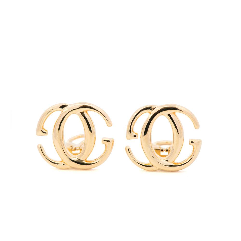 18k Yellow Gold Gucci GG Clip Earrings