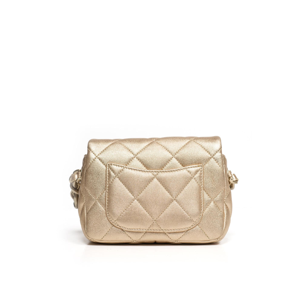 Chanel Gold Mini Funk Town Flap Bag