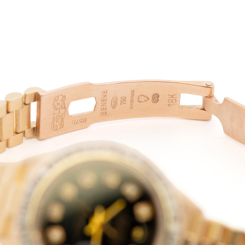 Rolex 26mm Datejust 18k YG Dia Dial & Bezel 6917