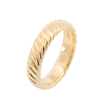 David Yurman 18k Yellow Gold Cable Band ring