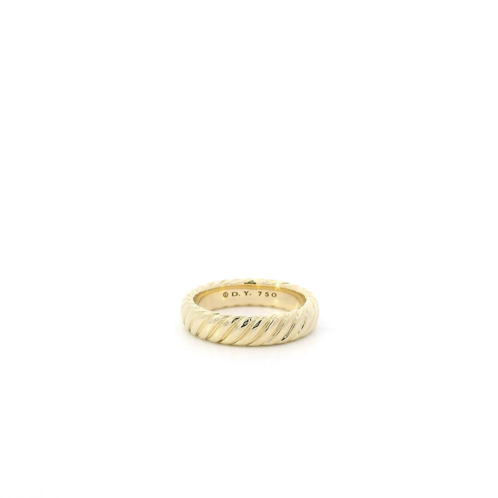 David Yurman 18k Yellow Gold Cable Band ring
