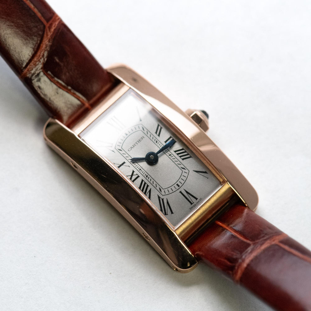 Cartier Tank Americaine 18kRG WGTA0341 Card