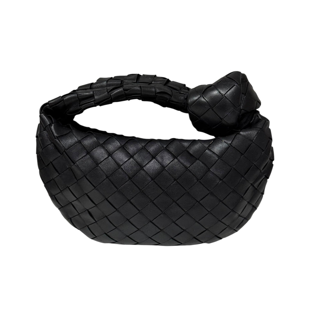 Bottega Veneta Black Intrecciato Jodie Mini Leather Handbag