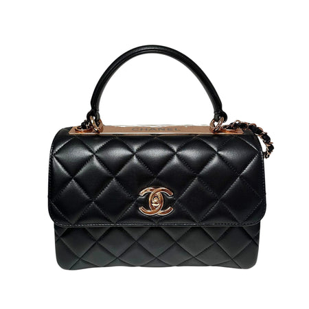 Chanel Black Trendy CC Flap Bag with Rose Gold Hardware