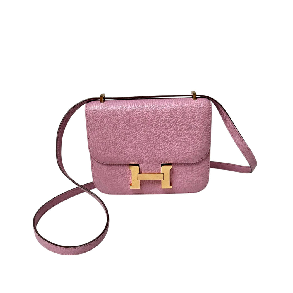 Hermès Pink Mauve Sylvestre Constance 18 Bag with Rose Gold Hardware