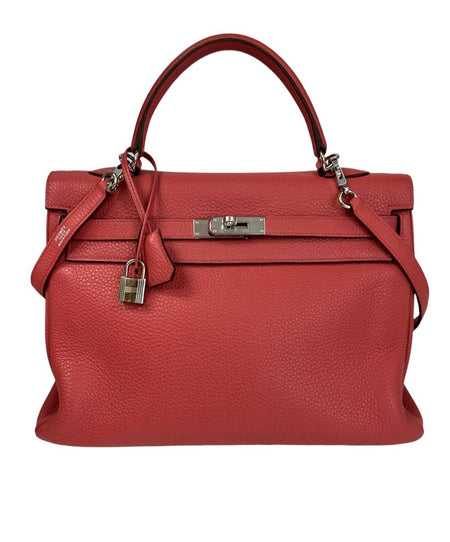 Hermes Kelly 35 in Bougainvillea Clemence with Palladium HW (2010)