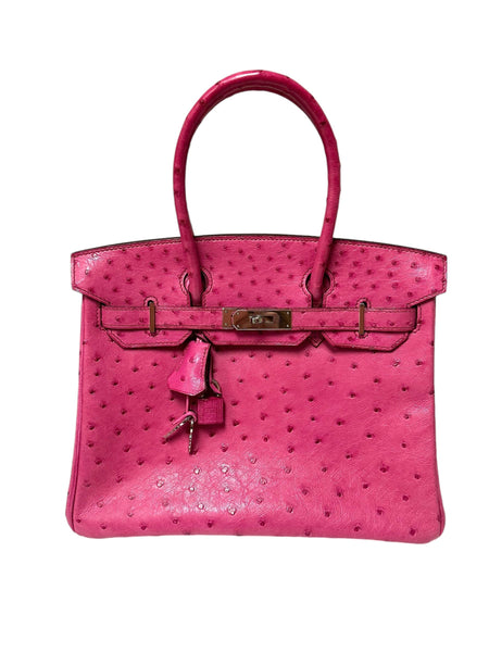 Hermes Pink Ostrich Birkin 30 (2004)