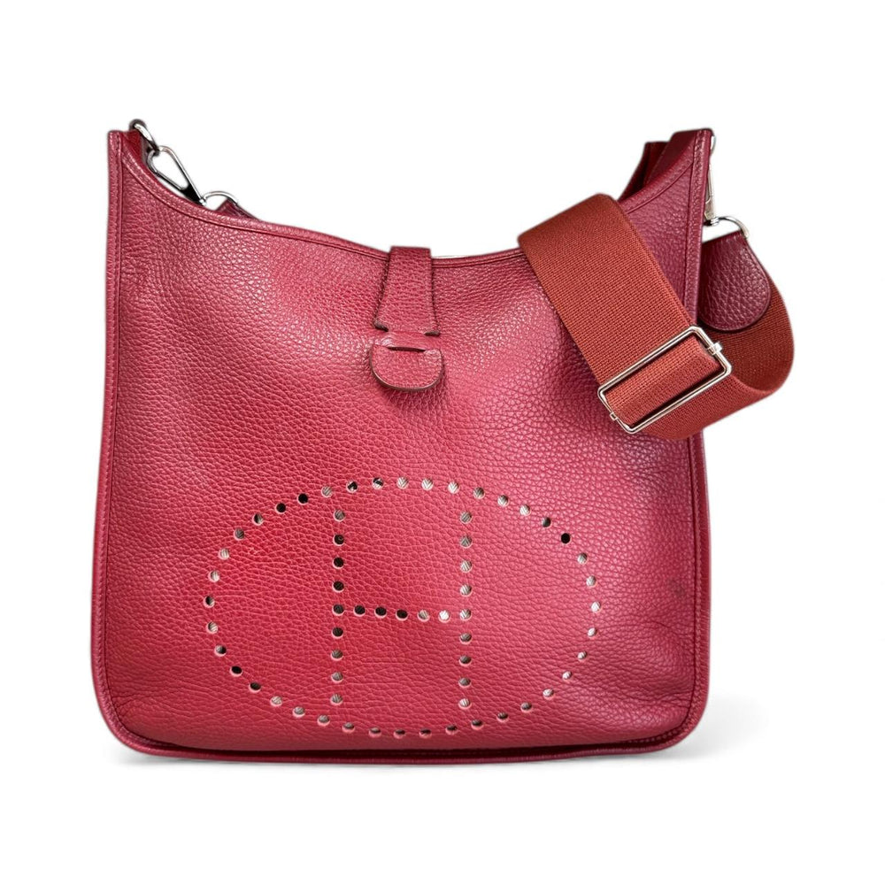 Hermes Burgundy Evelyne III 33 Bag