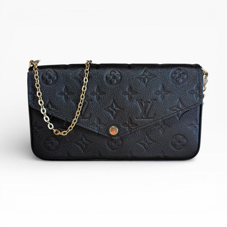 Louis Vuitton Pochette Felicie Black Empreinte Leather Crossbody Bag