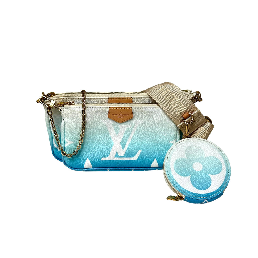 Louis Vuitton Blue Monogram Giant By the Pool Multi Pochette Crossbody Bag