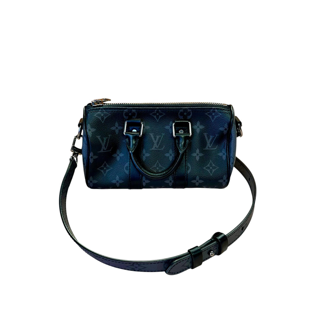 Louis Vuitton Monogram Eclipse Keepall XS Mini Top Handle Bag - Black Canvas