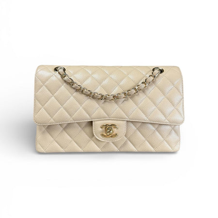 Chanel Beige Caviar Medium Classic Double Flap Bag