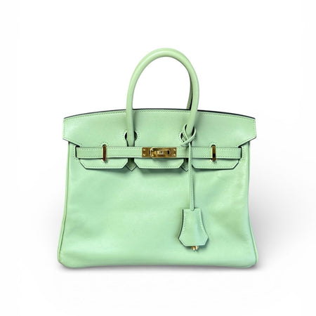Hermes Veau Swift Birkin 25 Retourne Handbag in Vale Cricket (2020)