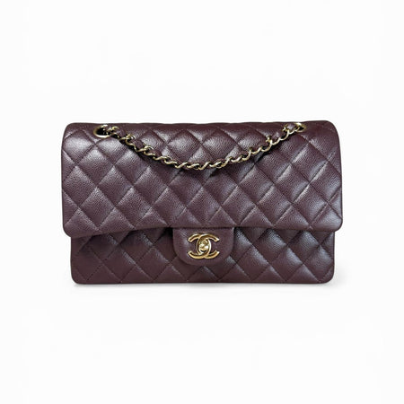 Chanel Plum Caviar Medium Classic Double Flap Bag