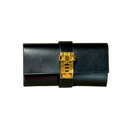 Hermes Box Medor 23 Clutch Black GHW (2018)