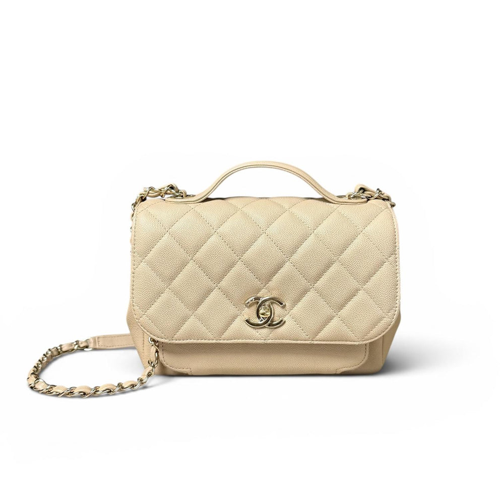 Chanel Medium Business Affinity Flap Bag in Beige Caviar