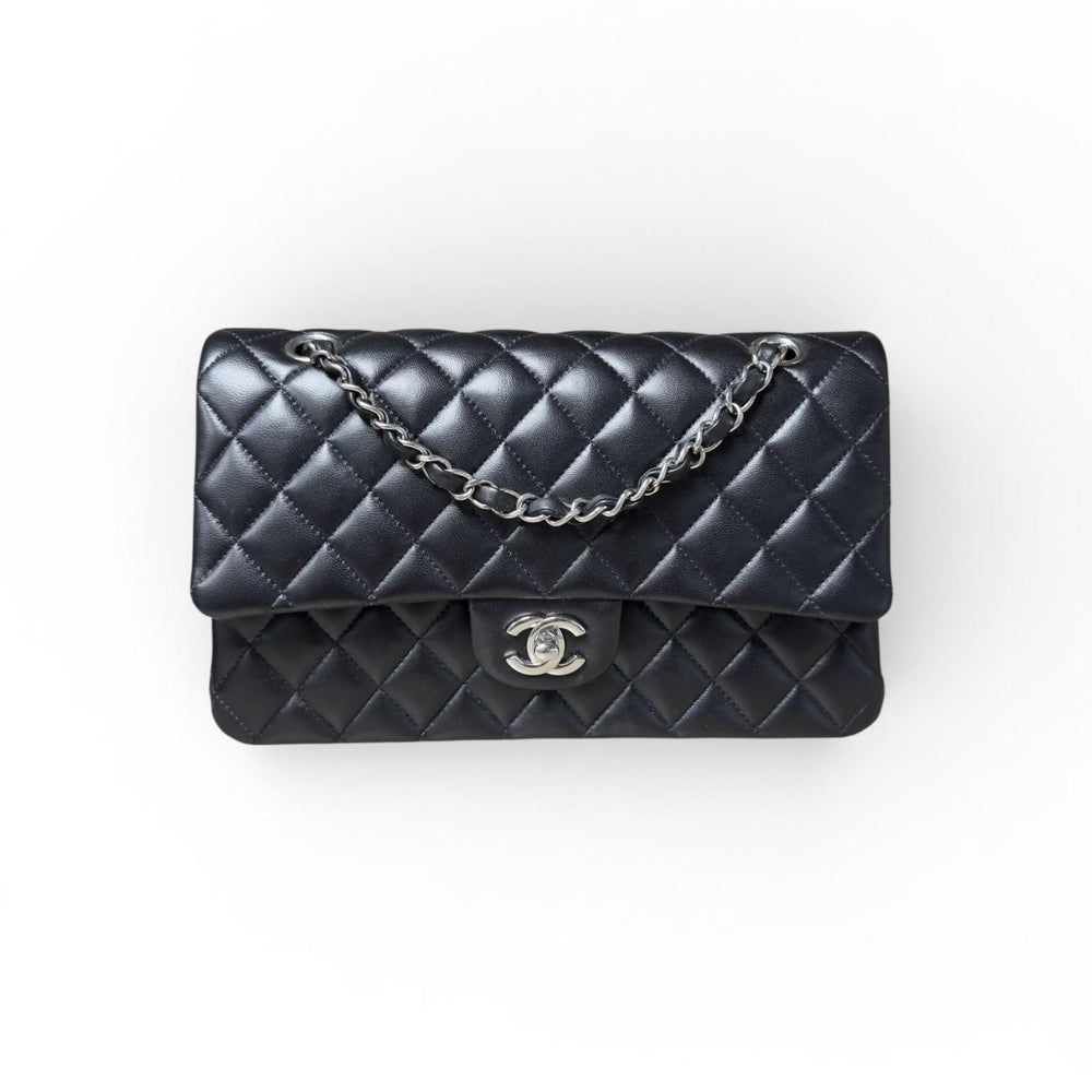 Chanel Black Lambskin Medium Classic Double Flap Bag