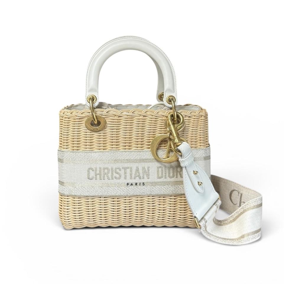 Christian Dior Wicker Medium Lady Dior Bag