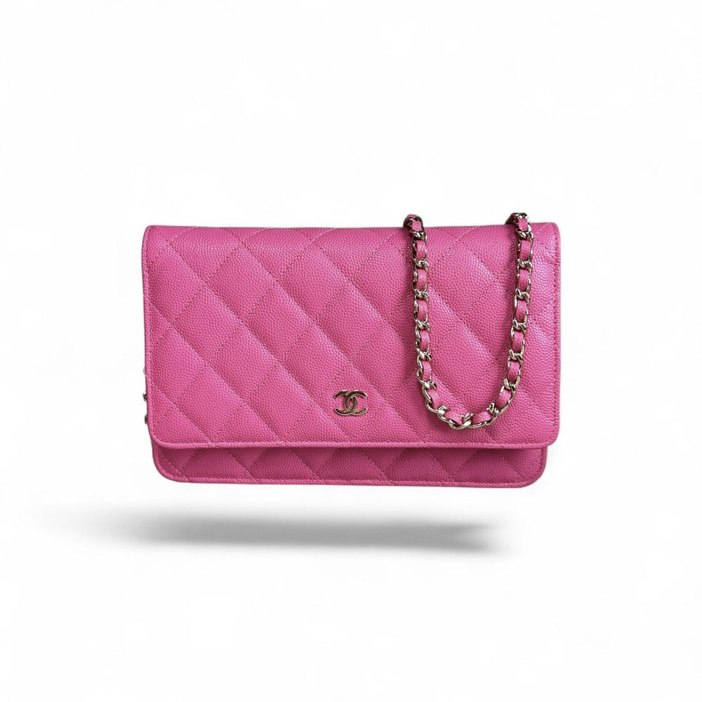 Chanel Hot Pink Caviar Wallet on Chain