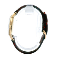 Omega Bumper 33mm 14k Yellow Gold / Leather Band