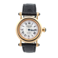 Cartier Lady Dress 28mm Yellow Gold on Leather 1440