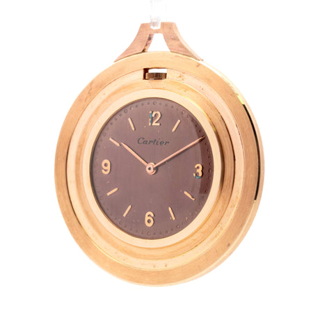 Cartier/Patek Philippe 618647 42mm Pocket Watch Rose Gold RARE