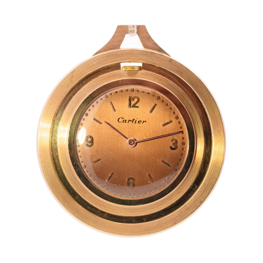Cartier/Patek Philippe 618647 42mm Pocket Watch Rose Gold RARE