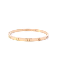 Cartier Thin Love Bracelet 18k Rose Gold Size 15