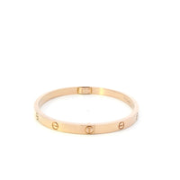 Cartier Thin Love Bracelet 18k Rose Gold Size 15