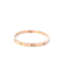Cartier Thin Love Bracelet 18k Rose Gold Size 15