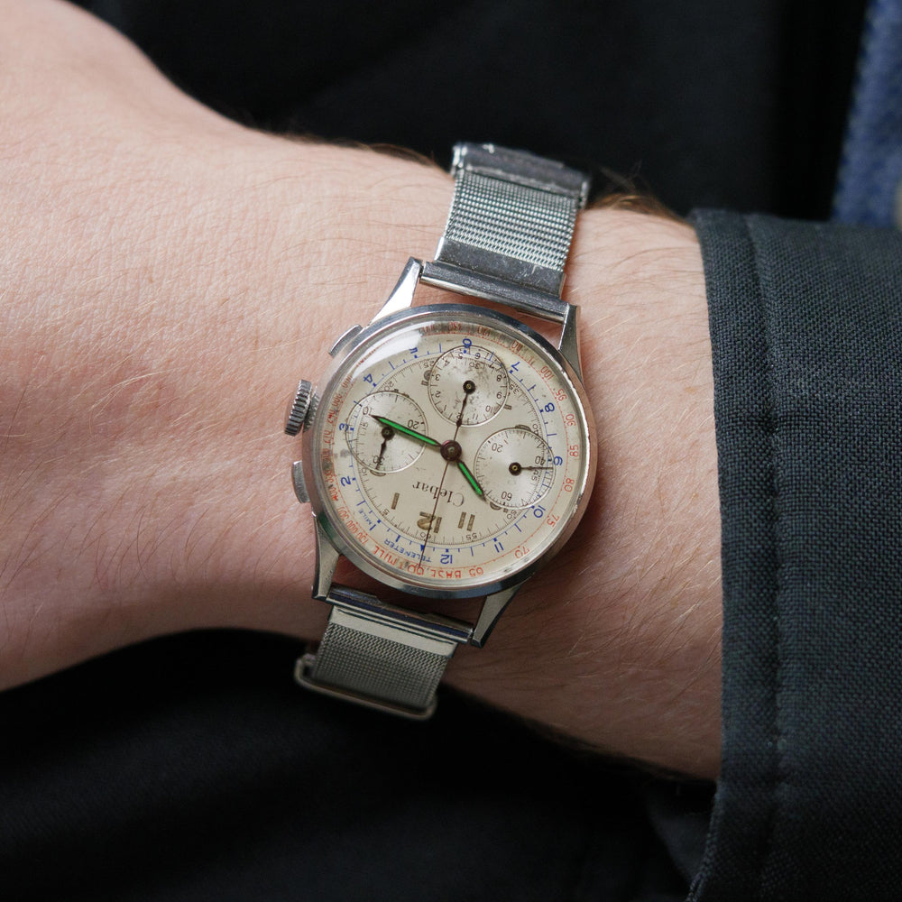 Clebar Chronograph 36mm Stainless Steel Valjoux 72