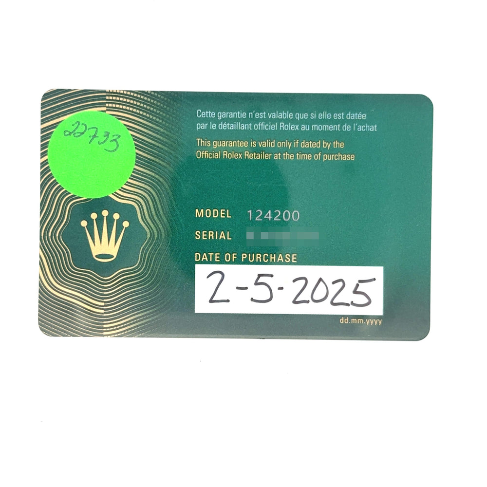 Rolex 124200 card OP 34mm SS