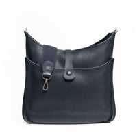 Hermes Evelyne III GM Navy Blue Leather Crossbody Handbag