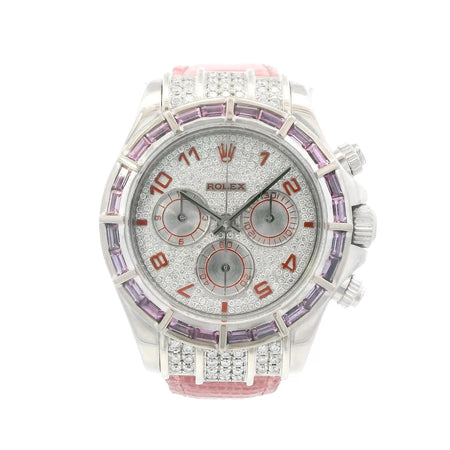 Rolex 116519 Daytona 40mm 18k WG Diamonds on Leather Band